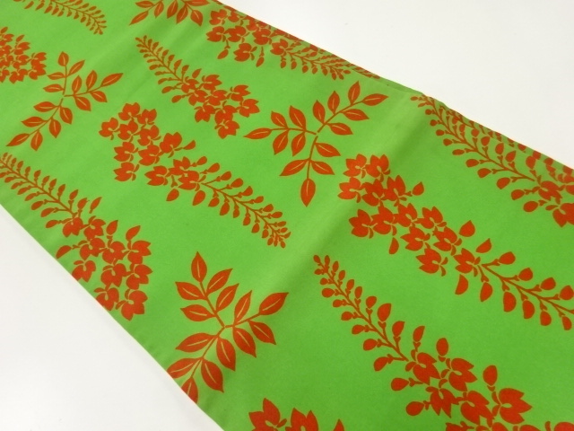 JAPANESE KIMONO / ANTIQUE OBI FOR DANCE / WISTERIA